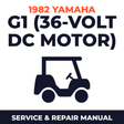 1982 Yamaha G1 (36-VOLT DC MOTOR) Service and Repair Manual - golf car workshop manual cover