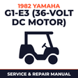 1982 Yamaha G1-E3 (36-VOLT DC MOTOR) Service and Repair Manual - golf car workshop manual cover