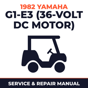 1982 Yamaha G1-E3 (36-VOLT DC MOTOR) Service and Repair Manual - golf car workshop manual cover