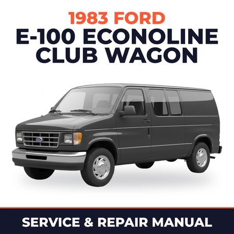 1983 Ford E-100 Econoline Club Wagon service and repair manual cover with vehicle photo