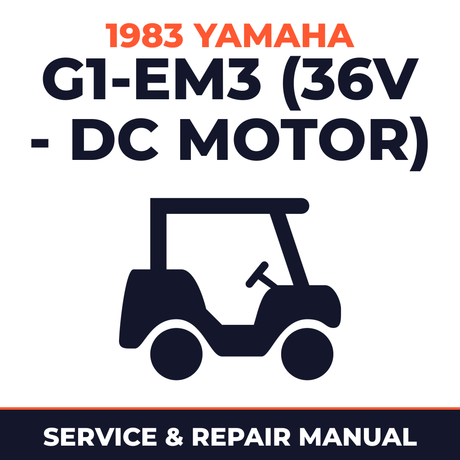 1983 Yamaha G1-EM3 (36V - DC MOTOR) Service and Repair Manual - golf car workshop manual cover