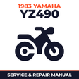 1983 Yamaha YZ490 Service and Repair Manual - motorcycle workshop manual cover