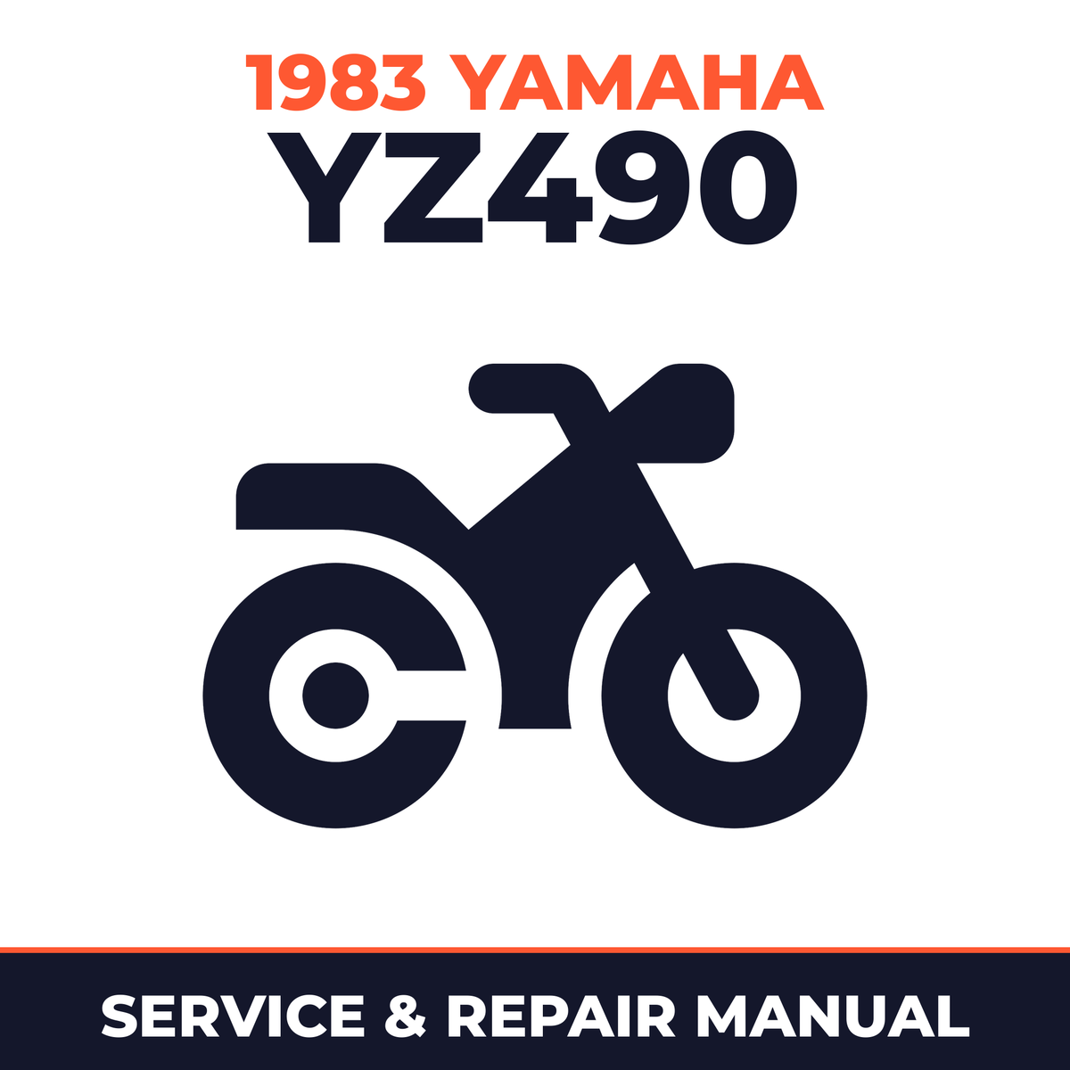 1983 Yamaha YZ490 Service and Repair Manual - motorcycle workshop manual cover