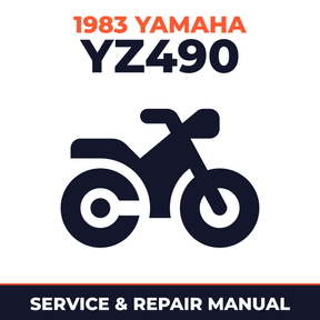 1983 Yamaha YZ490 Service and Repair Manual - motorcycle workshop manual cover