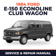 1984 Ford E-150 Econoline Club Wagon service and repair manual cover with vehicle photo