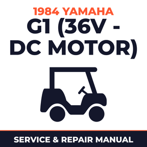 1984 Yamaha G1 (36V - DC MOTOR) Service and Repair Manual - golf car workshop manual cover