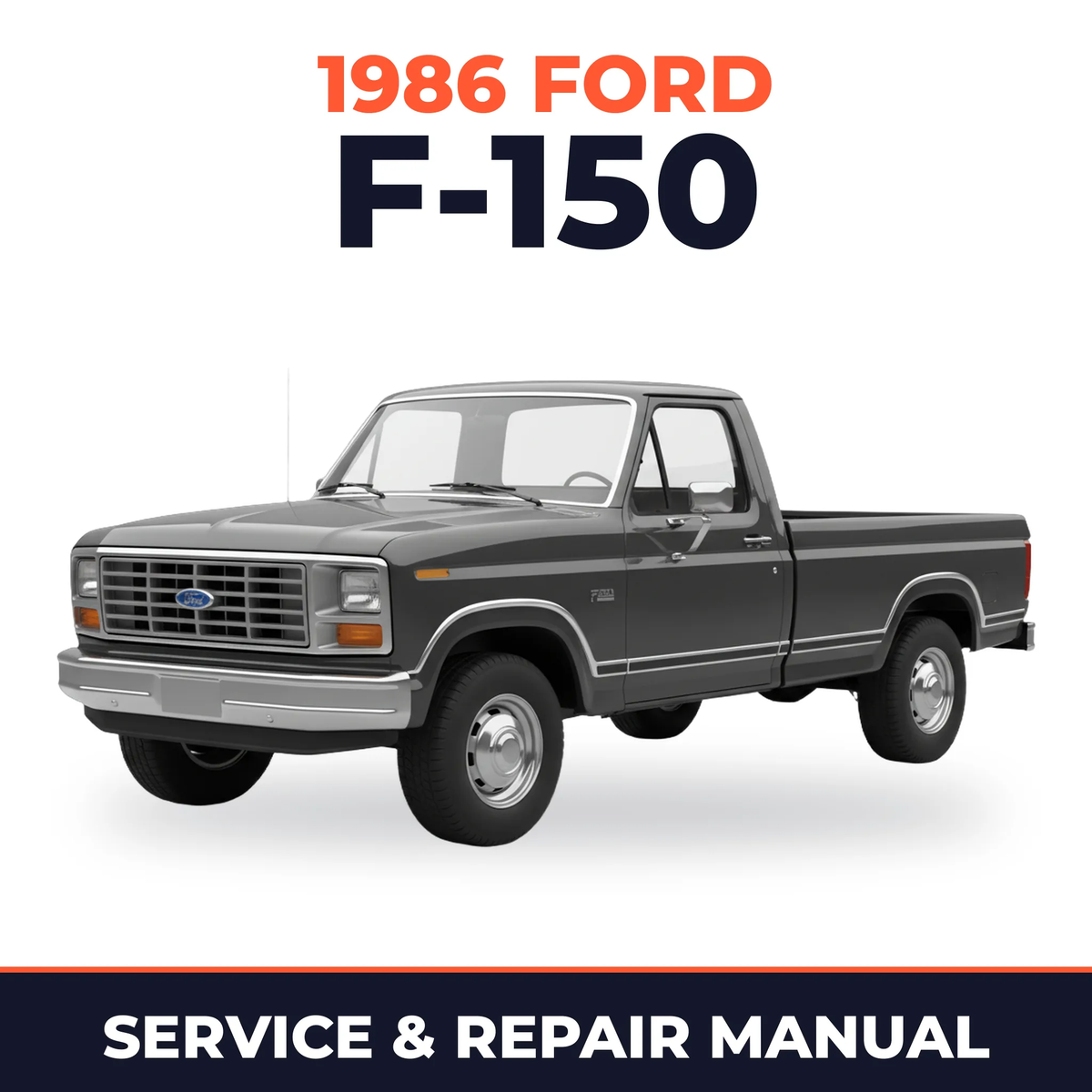 1986 Ford F-150 service and repair manual cover with vehicle photo