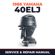 1986 Yamaha 40ELJ 2 stroke Service and Repair Manual