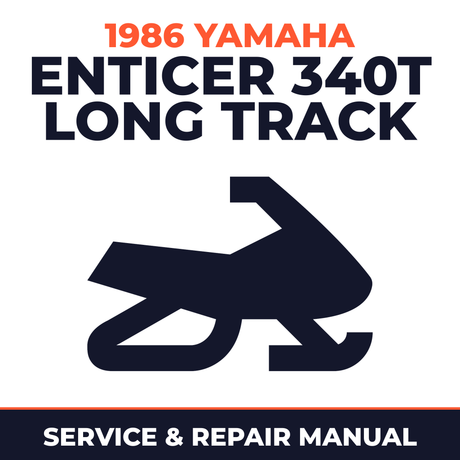 1986 Yamaha Enticer 340T Long Track Service and Repair Manual - snowmobile workshop manual cover