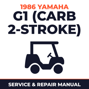 1986 Yamaha G1 (CARB 2-STROKE) Service and Repair Manual - golf car workshop manual cover