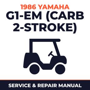 1986 Yamaha G1-EM (CARB 2-STROKE) Service and Repair Manual - golf car workshop manual cover