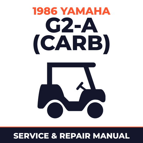 1986 Yamaha G2-A (CARB) Service and Repair Manual - golf car workshop manual cover