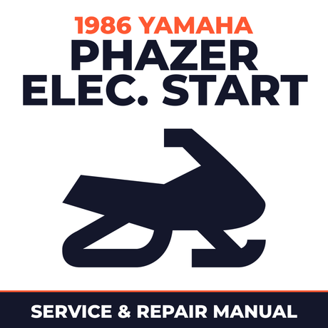 1986 Yamaha Phazer Elec. Start Service and Repair Manual - snowmobile workshop manual cover