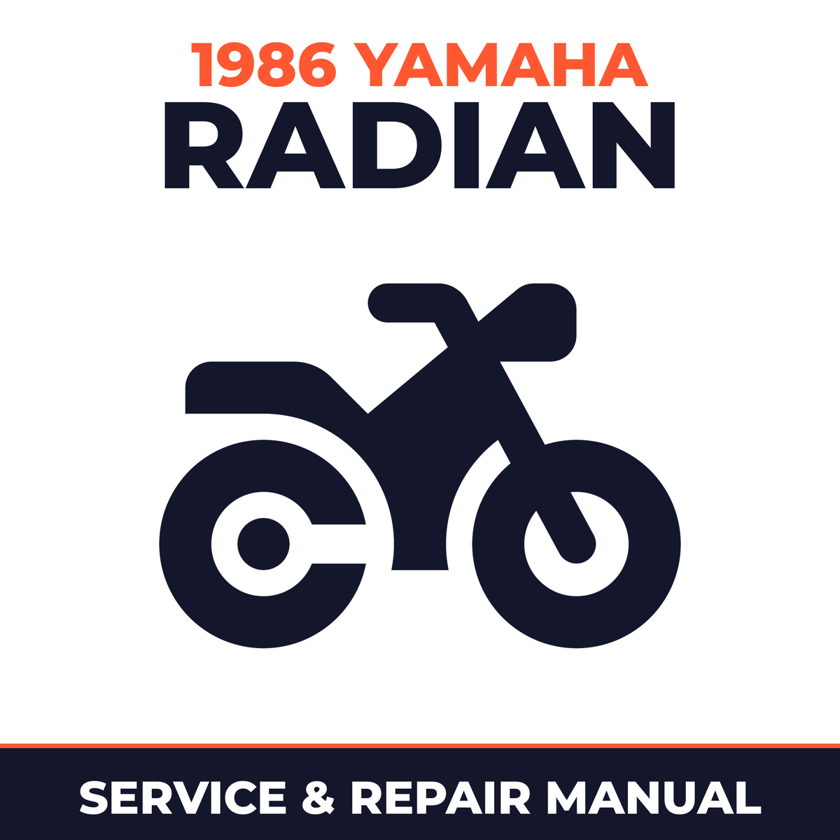 1986 Yamaha RADIAN Service and Repair Manual - motorcycle workshop manual cover