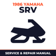 1986 Yamaha SRV Service and Repair Manual - snowmobile workshop manual cover