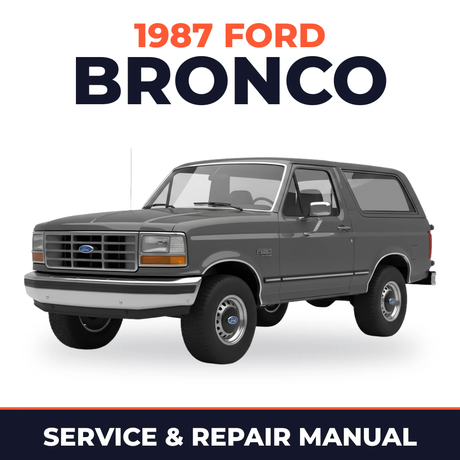 1987 Ford Bronco service and repair manual cover with vehicle photo
