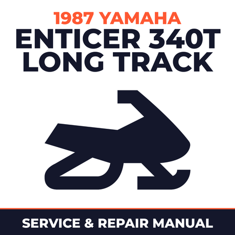 1987 Yamaha Enticer 340T Long Track Service and Repair Manual - snowmobile workshop manual cover