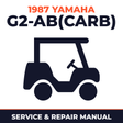1987 Yamaha G2-AB(CARB) Service and Repair Manual - golf car workshop manual cover