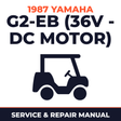 1987 Yamaha G2-EB (36V - DC MOTOR) Service and Repair Manual - golf car workshop manual cover