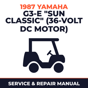 1987 Yamaha G3-E "SUN CLASSIC" (36-VOLT DC MOTOR) Service and Repair Manual - golf car workshop manual cover
