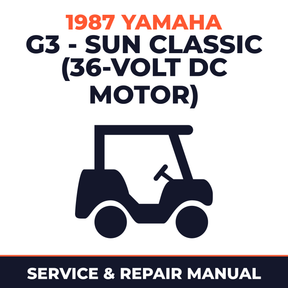 1987 Yamaha G3 - SUN CLASSIC (36-VOLT DC MOTOR) Service and Repair Manual - golf car workshop manual cover