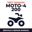 1987 Yamaha MOTO-4 200 Service and Repair Manual - ATV workshop manual cover