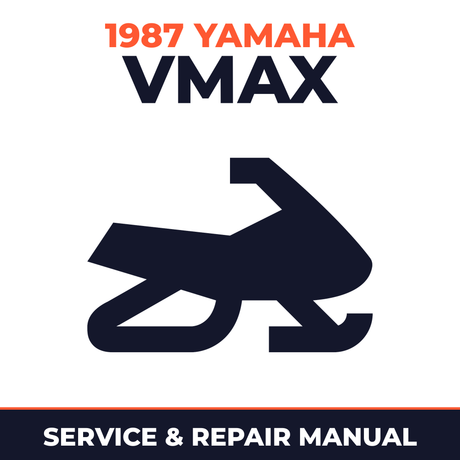 1987 Yamaha VMAX Service and Repair Manual - snowmobile workshop manual cover