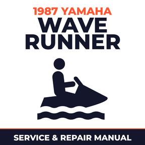 1987 Yamaha WAVE RUNNER Service and Repair Manual - personal watercraft workshop manual cover