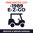 1988 Arctic Cat -1989 E-Z-GO Service and Repair Manual - golf car workshop manual cover