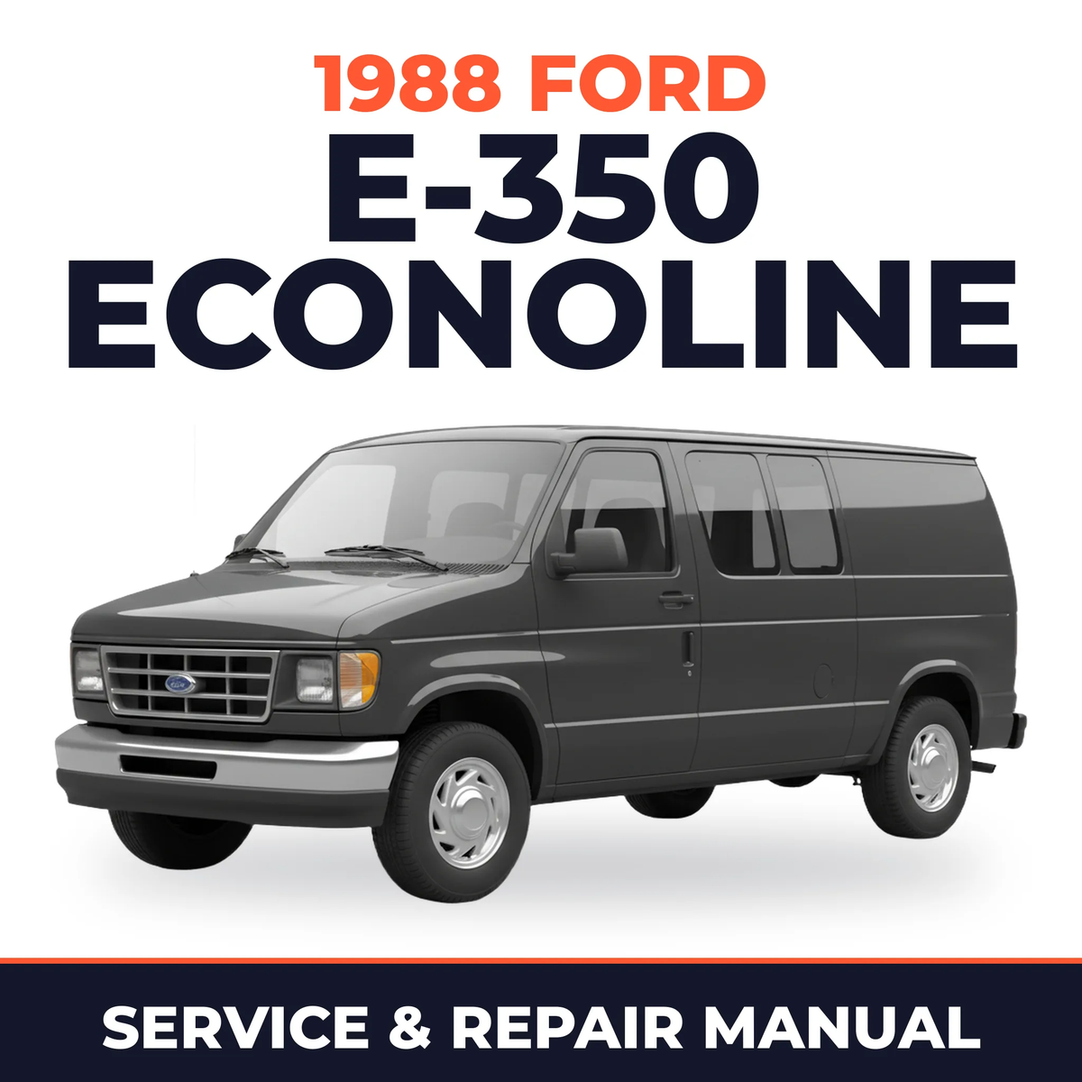 1988 Ford E-350 Econoline service and repair manual cover with vehicle photo