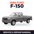 1988 Ford F-150 service and repair manual cover with vehicle photo