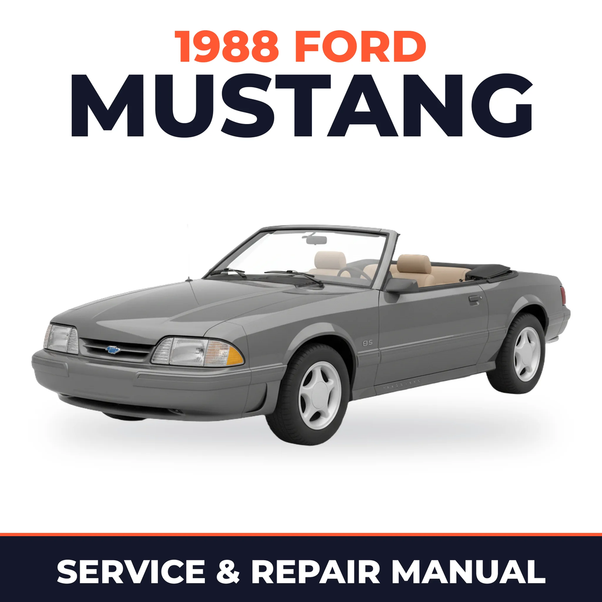 1988 Ford Mustang service and repair manual cover with vehicle photo