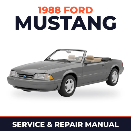 1988 Ford Mustang service and repair manual cover with vehicle photo