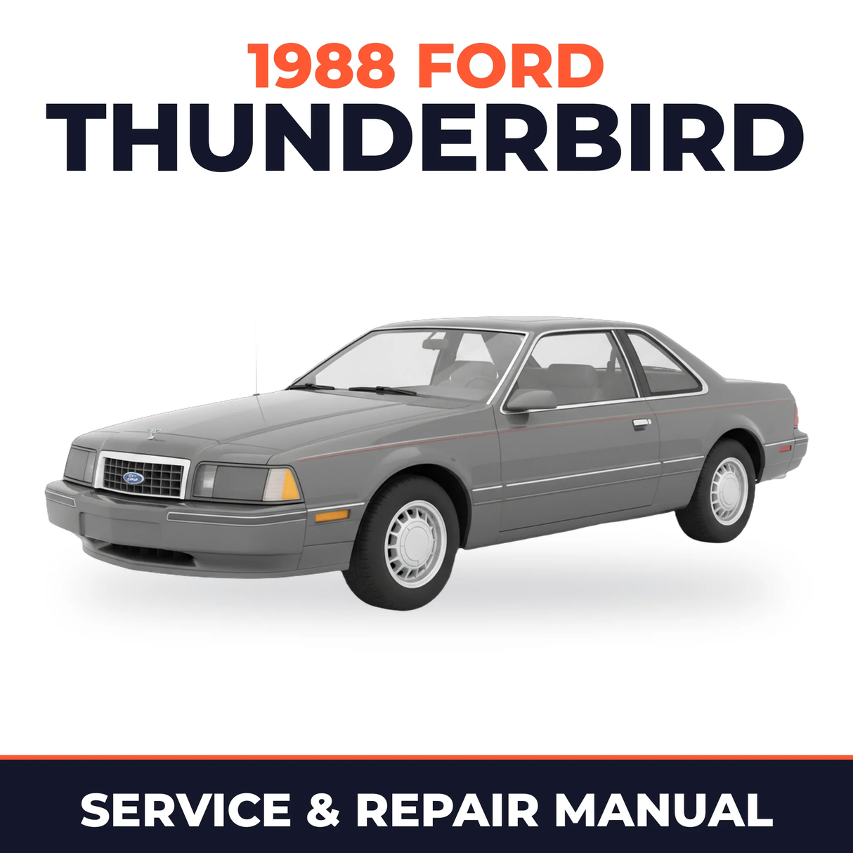 1988 Ford Thunderbird service and repair manual cover with vehicle photo