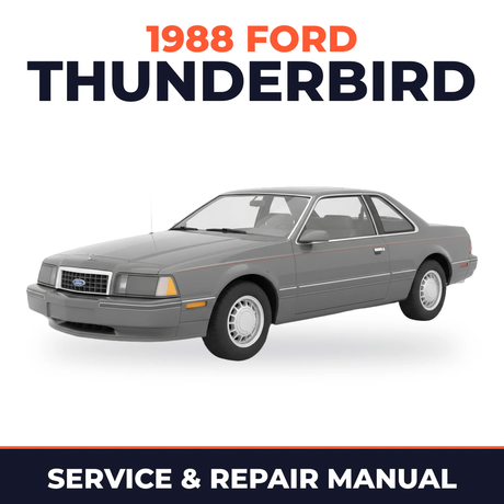 1988 Ford Thunderbird service and repair manual cover with vehicle photo