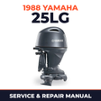 1988 Yamaha 25LG 2 stroke Service and Repair Manual