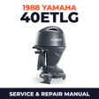 1988 Yamaha 40ETLG 2 stroke Service and Repair Manual