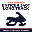 1988 Yamaha Enticer 340T Long Track Service and Repair Manual - snowmobile workshop manual cover