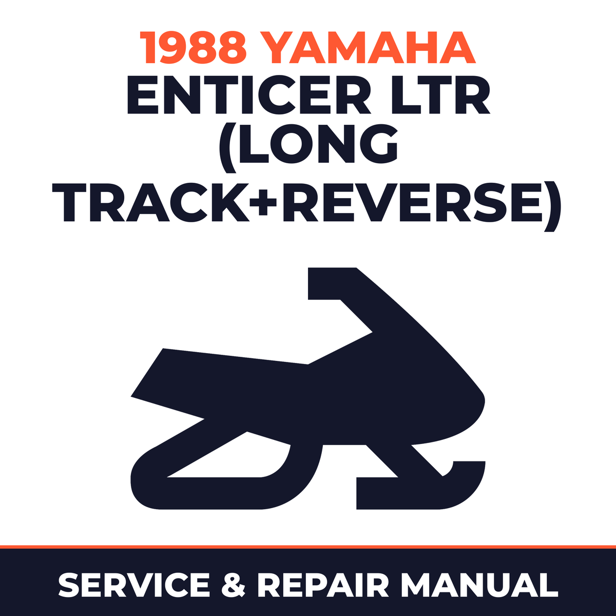 1988 Yamaha Enticer LTR (Long Track+Reverse) Service and Repair Manual - snowmobile workshop manual cover