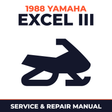 1988 Yamaha Excel III Service and Repair Manual - snowmobile workshop manual cover