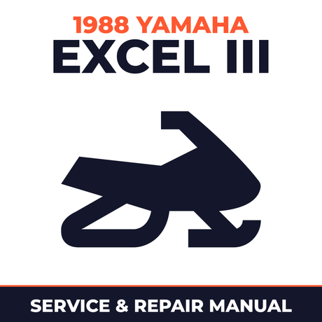 1988 Yamaha Excel III Service and Repair Manual - snowmobile workshop manual cover