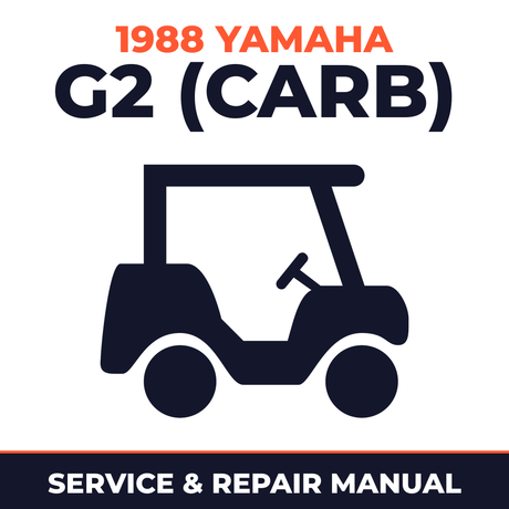 1988 Yamaha G2 (CARB) Service and Repair Manual - golf car workshop manual cover