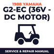 1988 Yamaha G2-EC (36V - DC MOTOR) Service and Repair Manual - golf car workshop manual cover
