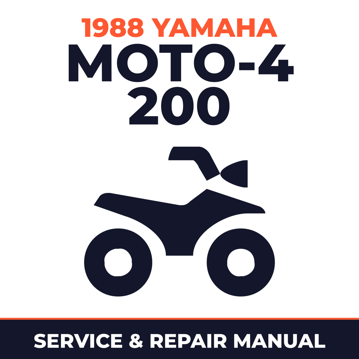 1988 Yamaha MOTO-4 200 Service and Repair Manual - ATV workshop manual cover