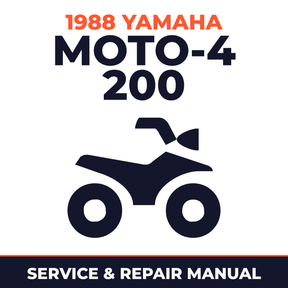 1988 Yamaha MOTO-4 200 Service and Repair Manual - ATV workshop manual cover