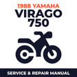 1988 Yamaha VIRAGO 750 Service and Repair Manual - motorcycle workshop manual cover