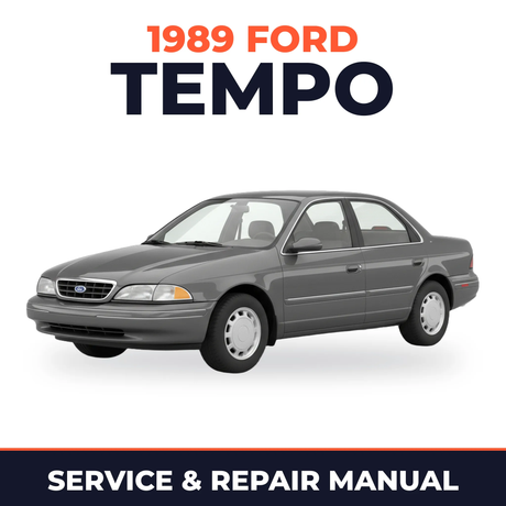 1989 Ford Tempo service and repair manual cover with vehicle photo
