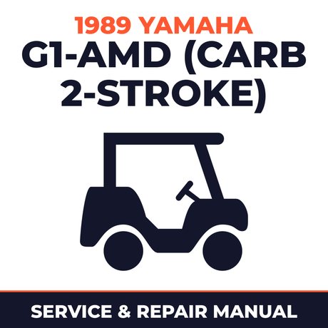 1989 Yamaha G1-AMD (CARB 2-STROKE) Service and Repair Manual - golf car workshop manual cover