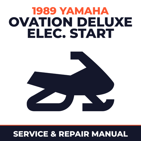 1989 Yamaha Ovation Deluxe Elec. Start Service and Repair Manual - snowmobile workshop manual cover