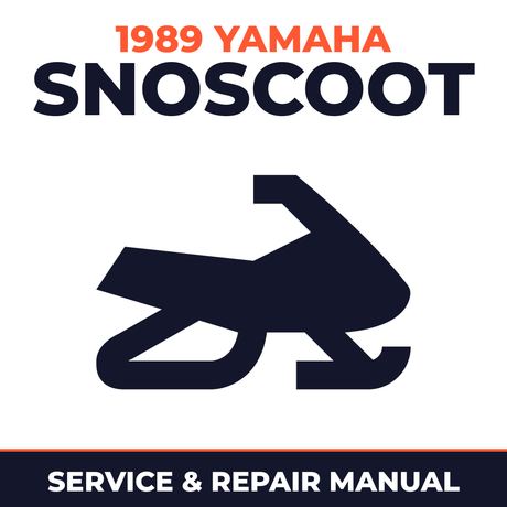 1989 Yamaha SNOSCOOT Service and Repair Manual - snowmobile workshop manual cover